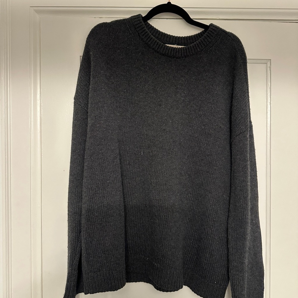 Something Navy Charcoal Crewneck Sweater